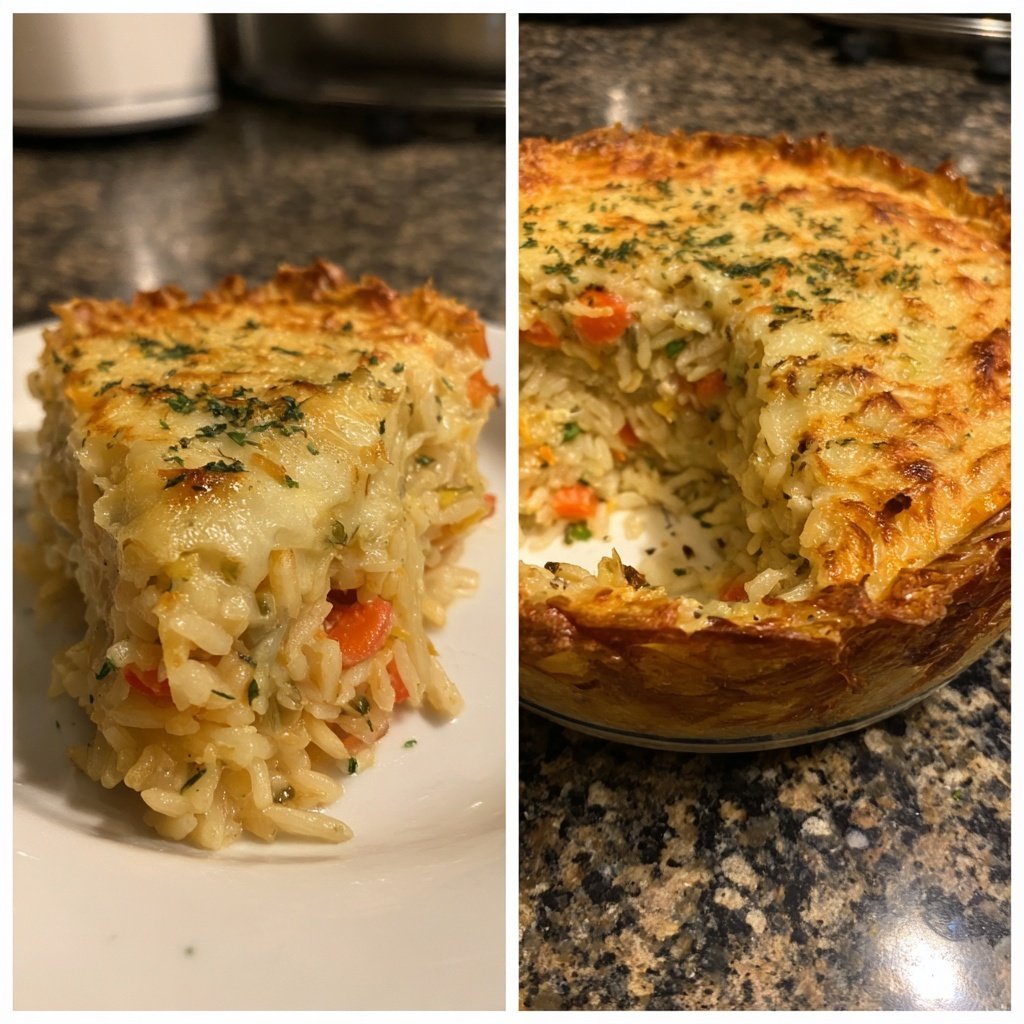 Abendessen mit Reisauflauf