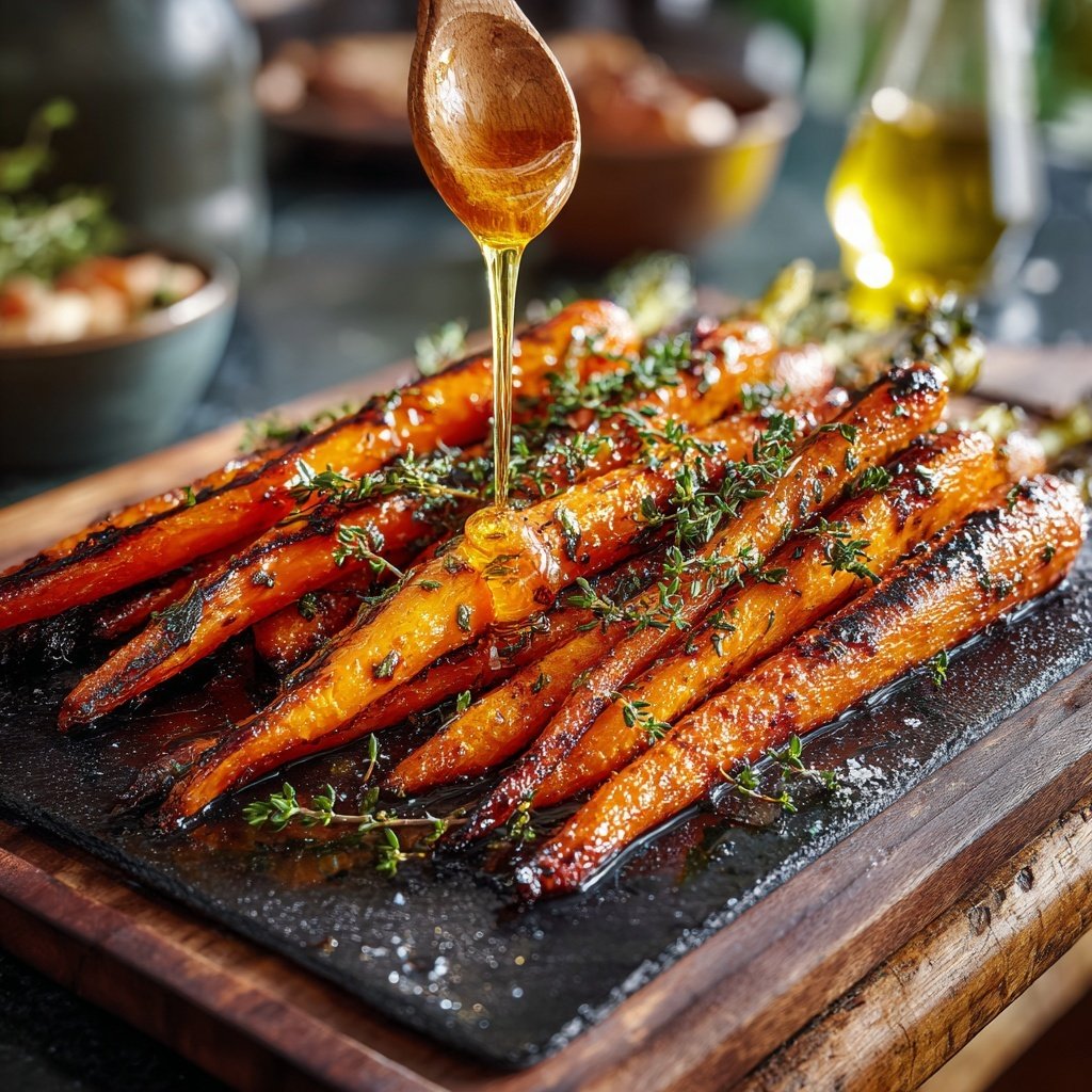 Gegrillte Karotten Mit Honig