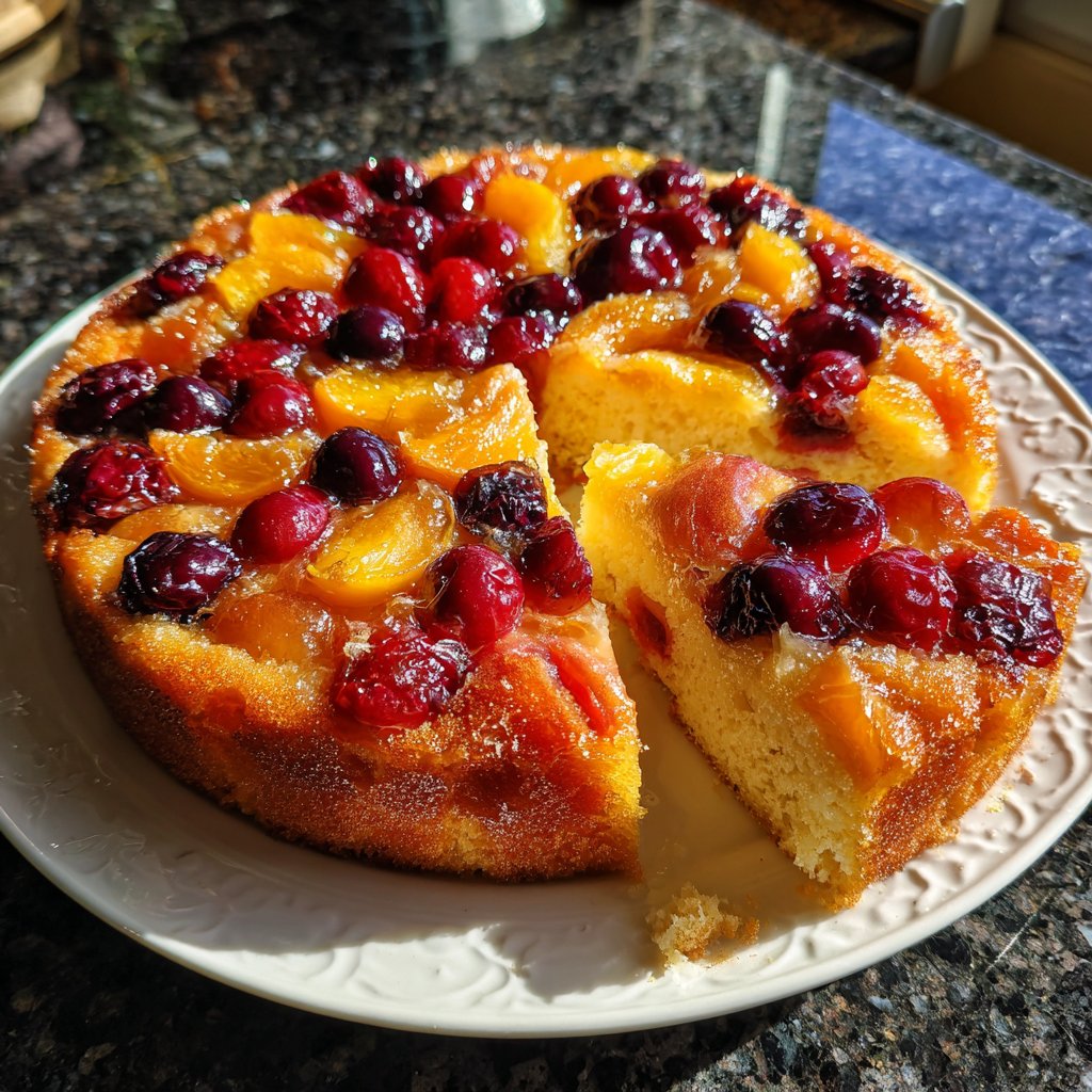 Blechkuchen mit Früchten der Saison