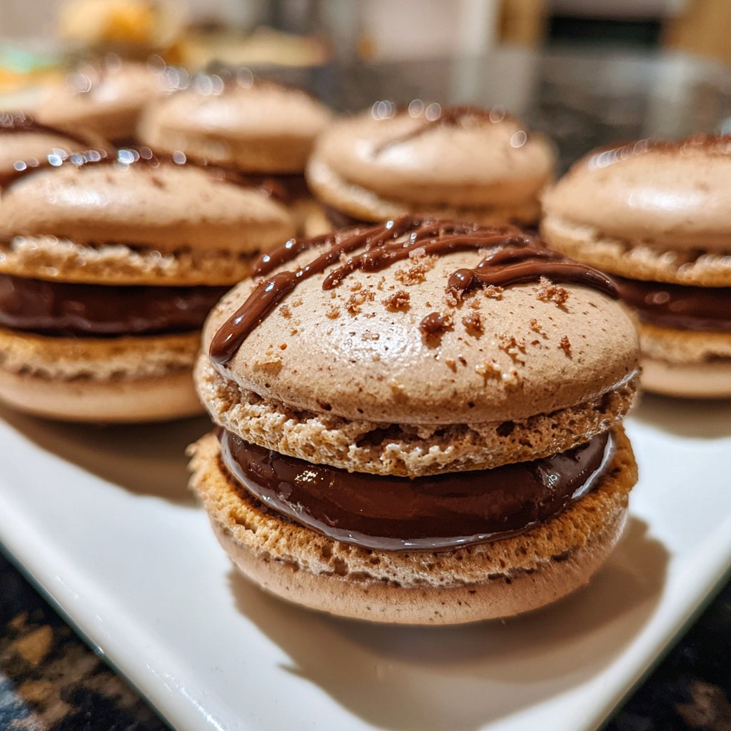 Macarons mit Schokoladencreme