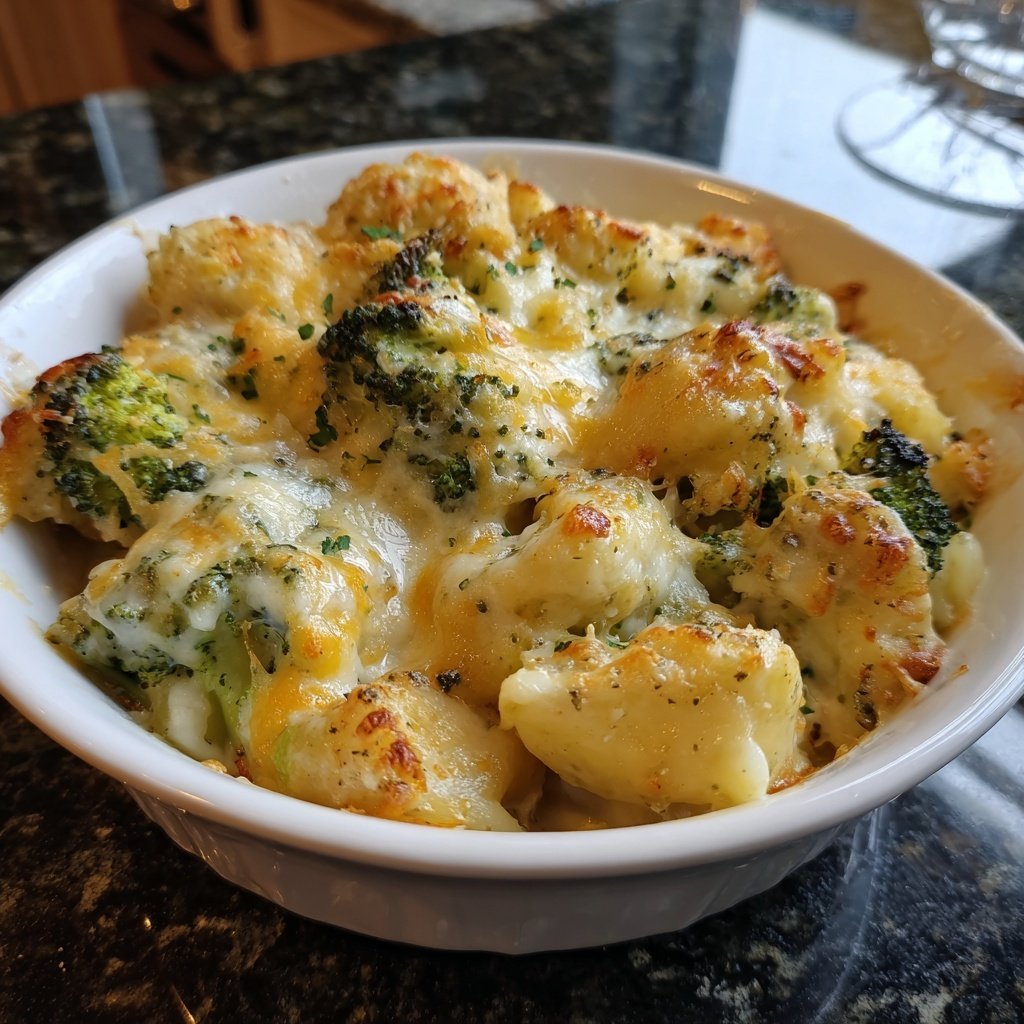 Cremiger Brokkoli Kartoffel Auflauf