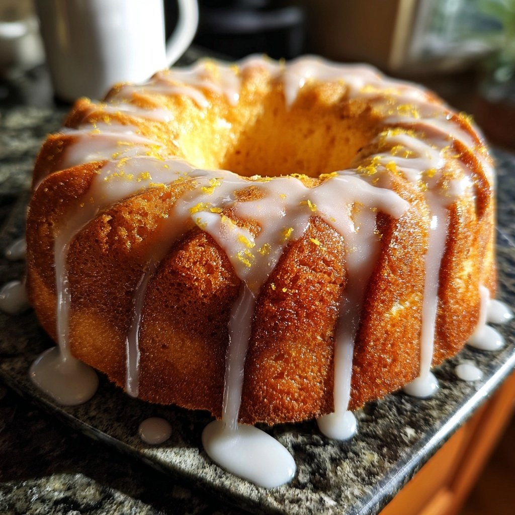 Zitronenkuchen mit Zitronensirup