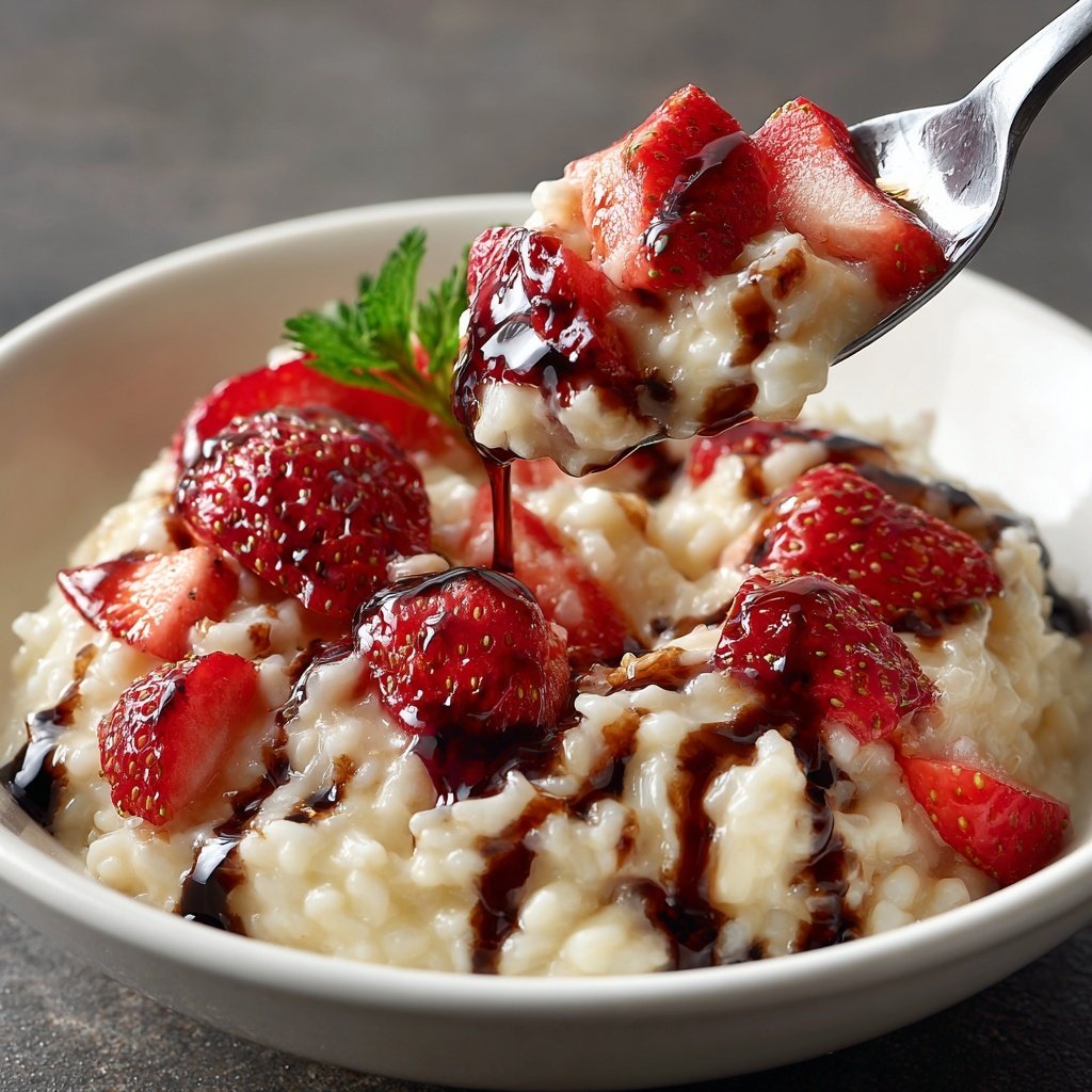 Risotto mit Erdbeeren und Balsamico