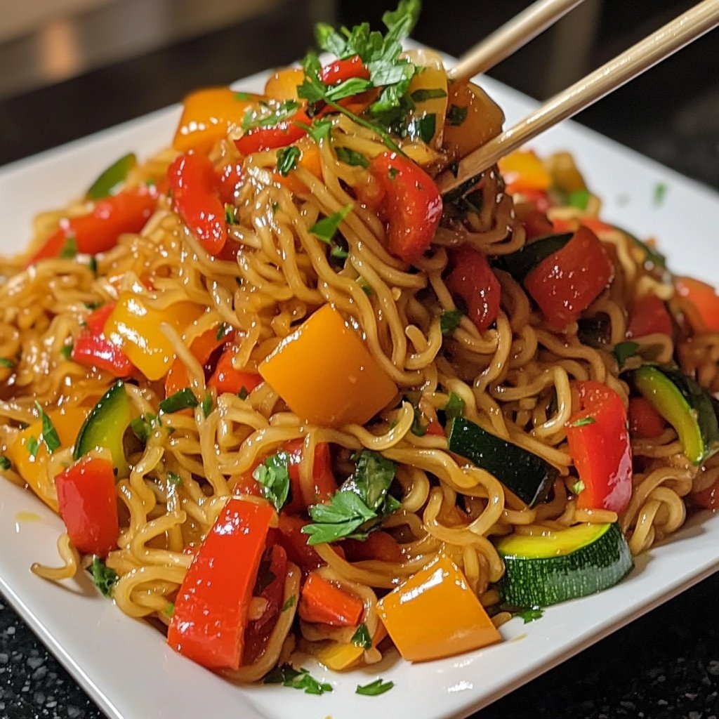 Gemüsepfanne mit Glasnudeln