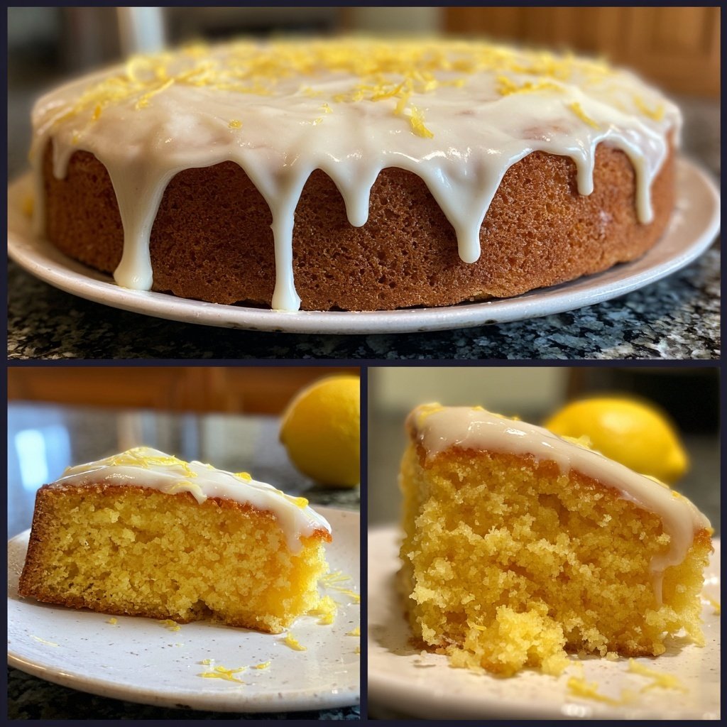 Zitronenkuchen mit Frischkäsecreme