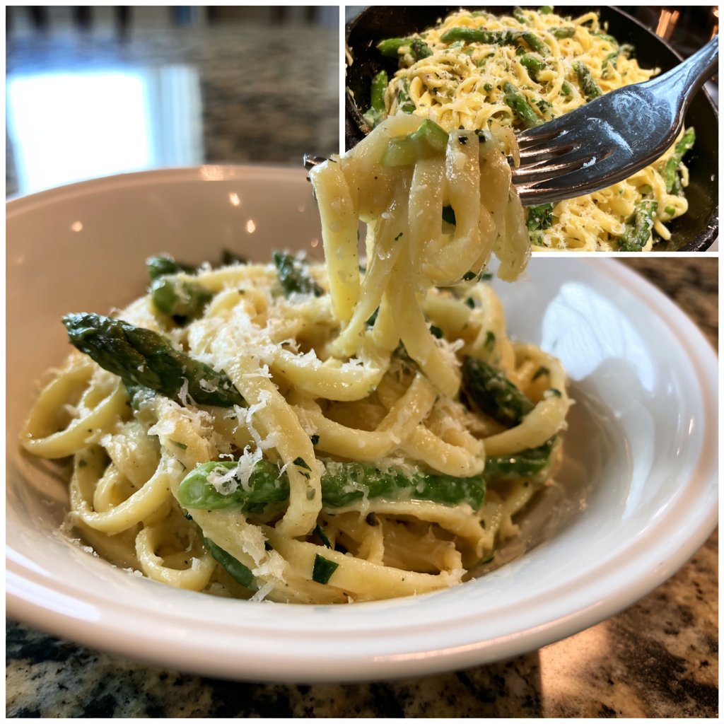 Grüner Spargel Pasta