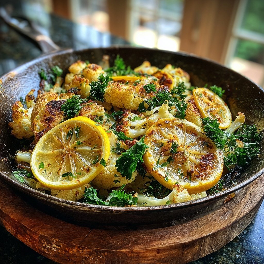 Blumenkohl Pfanne Mit Zitronen Saft