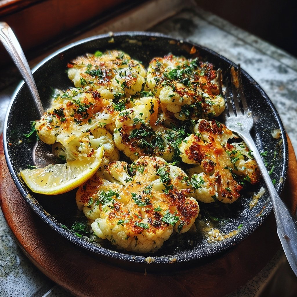 Blumenkohl Pfanne Mit Zitronensaft