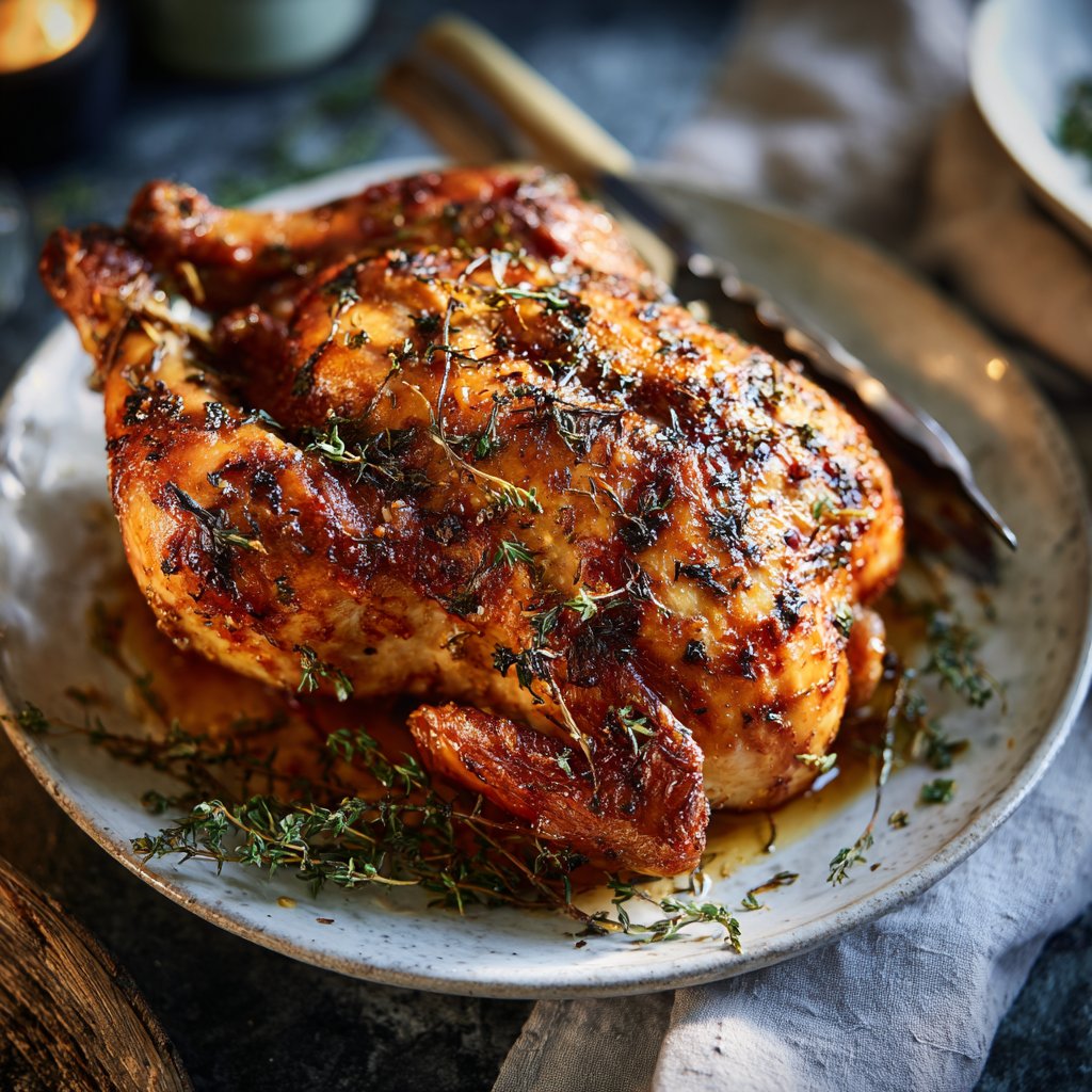Hähnchen mit Honig-Thymian