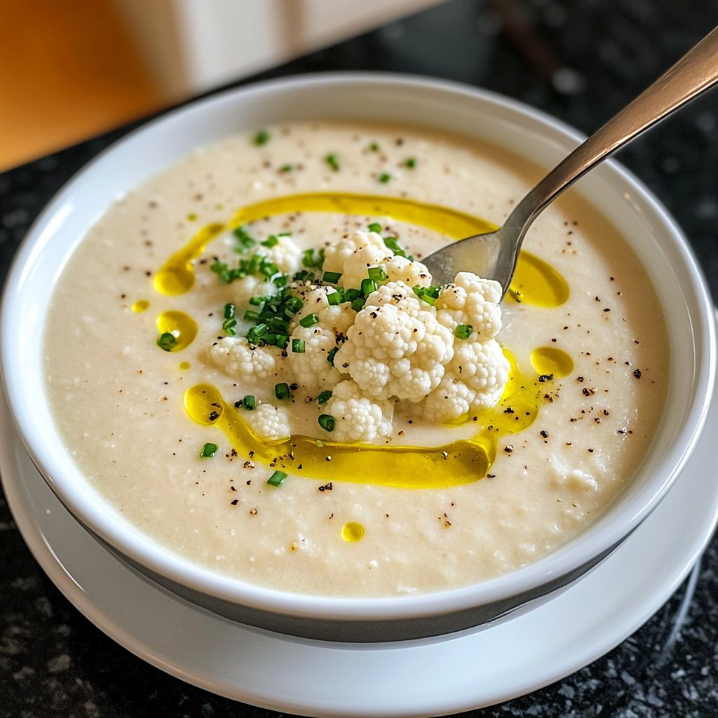 Cremige Blumenkohlsuppe mit einfachen Zutaten