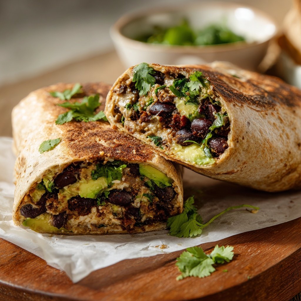 Wraps mit Bohnen und Avocado