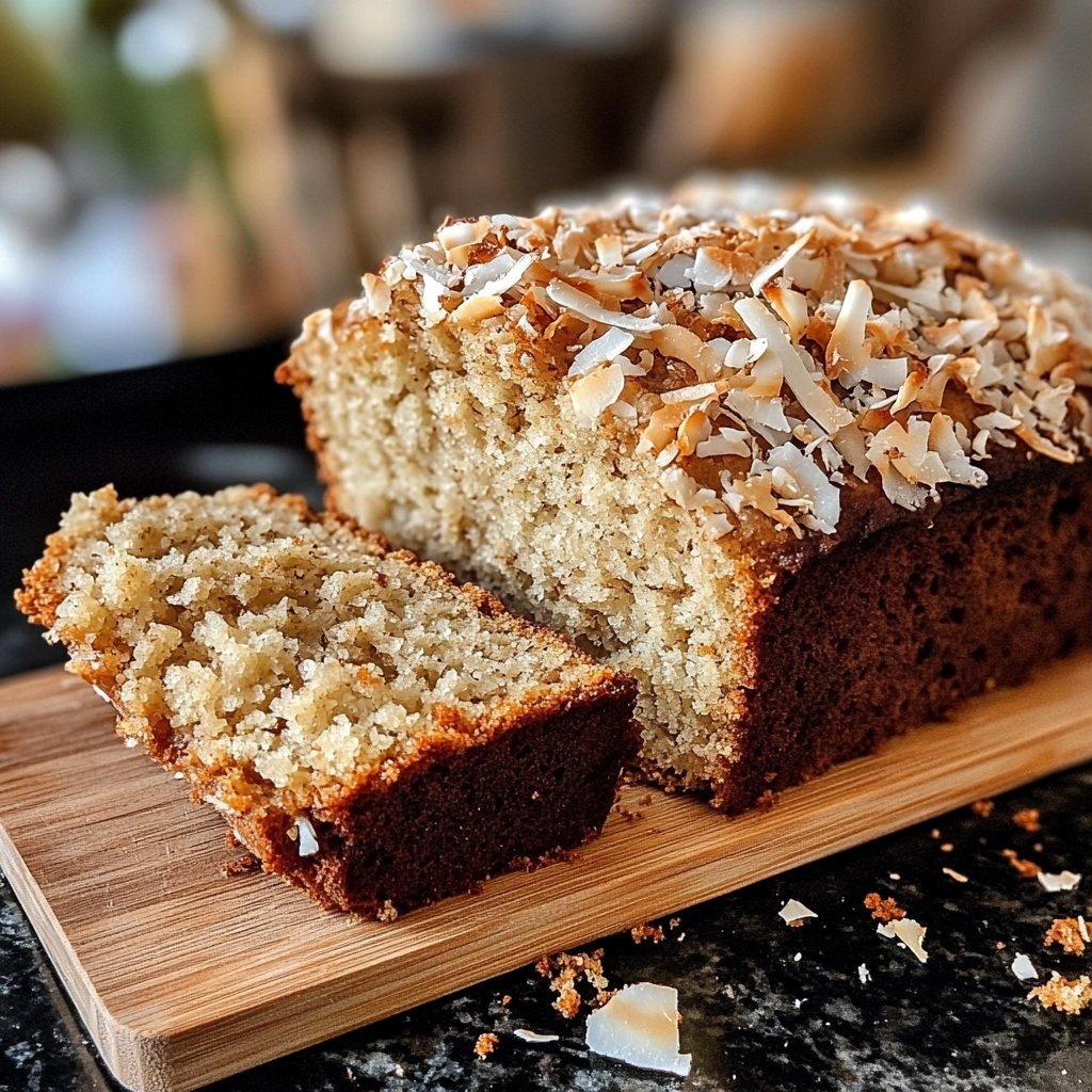 Bananenbrot mit Kokos